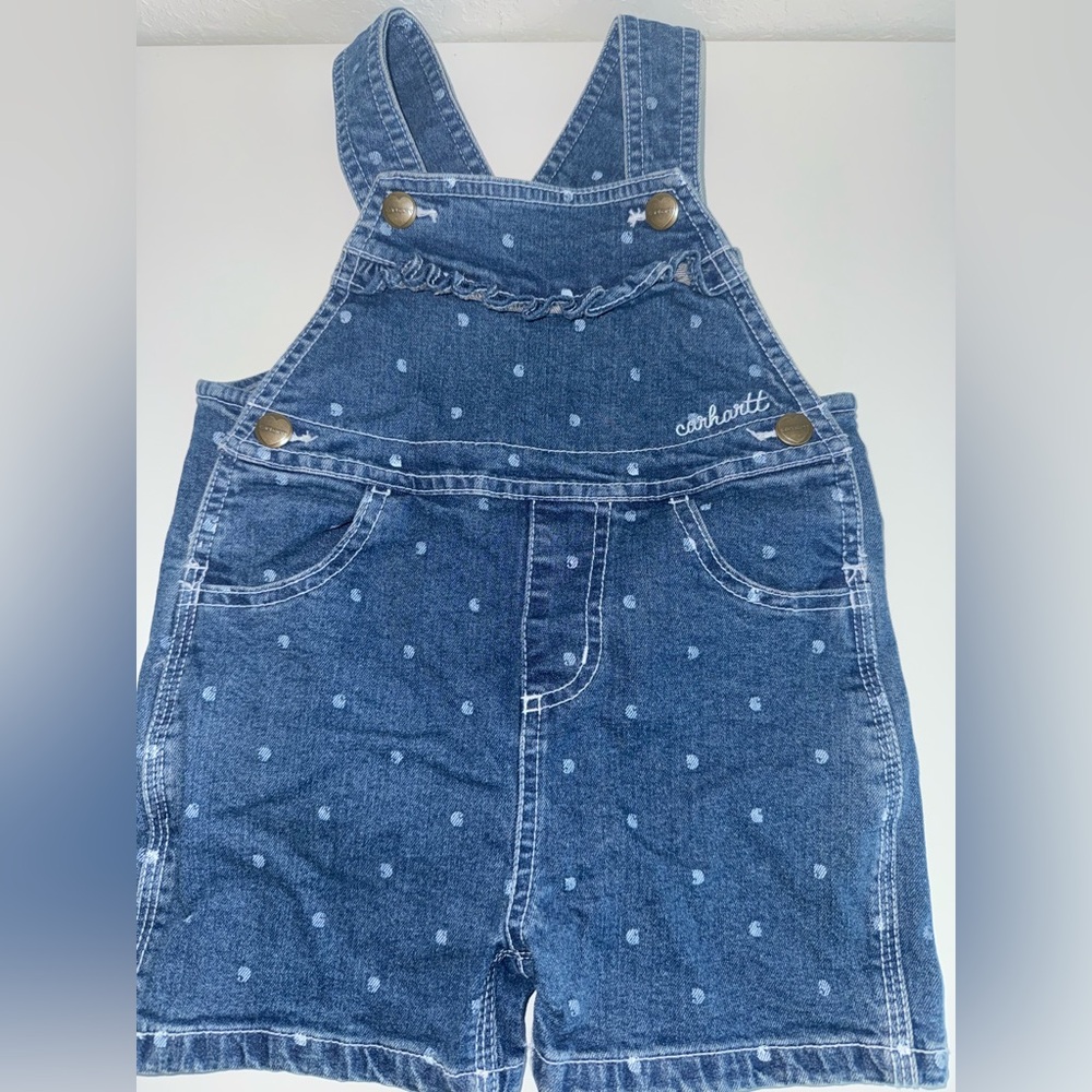 Carhartt Polka Dot Denim Kids Overalls